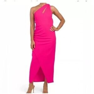 NWT $199 RACHEL RACHEL ROY One Shoulder Pink Dress Size xxl
